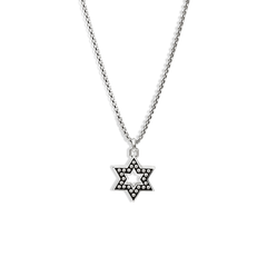 John Hardy Nailhead Silver Star of David Pendant Necklace