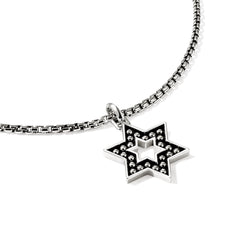 John Hardy Nailhead Silver Star of David Pendant Necklace
