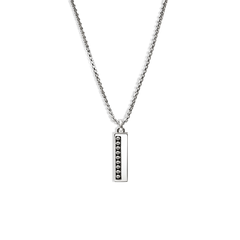 John Hardy Nailhead Silver Tag Pendant Necklace