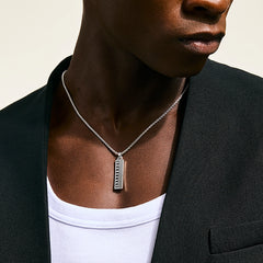 John Hardy Nailhead Silver Tag Pendant Necklace