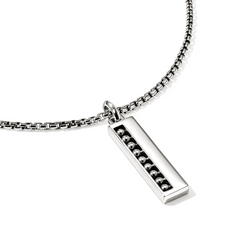 John Hardy Nailhead Silver Tag Pendant Necklace