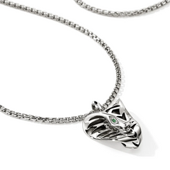 John Hardy Legends Cobra Tsavorite Pendant Necklace