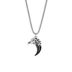 John Hardy Legends Onyx and Yellow Sapphire Eagle Pendant Necklace