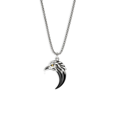 John Hardy Legends Onyx and Yellow Sapphire Eagle Pendant Necklace - John Hardy product