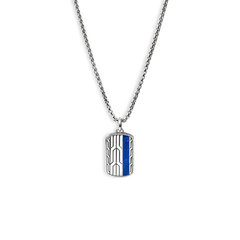 John Hardy Icon 50 Lapis Lazuli Tag Pendant Necklace