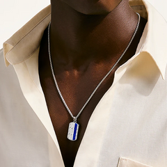 John Hardy Icon 50 Lapis Lazuli Tag Pendant Necklace