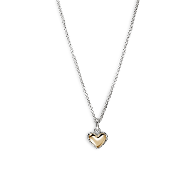John Hardy Essentials Silver and Gold Heart Pendant Necklace - John Hardy product