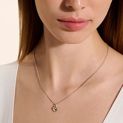 John Hardy Essentials Silver and Gold Heart Pendant Necklace