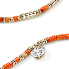 John Hardy Lovestruck Orange Spiny Oyster and 3 Carat Lab Diamond Necklace