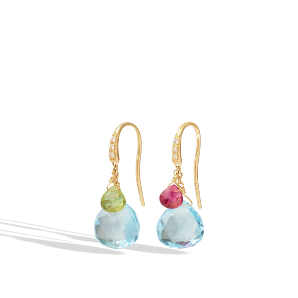 Marco Bicego Paradise Mixed Gemstone Drop Earrings