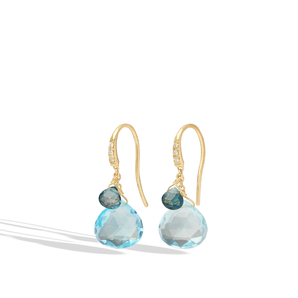 Marco Bicego Paradise Blue Topaz Drop Earrings