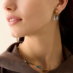 Marco Bicego Paradise Blue Topaz Drop Earrings