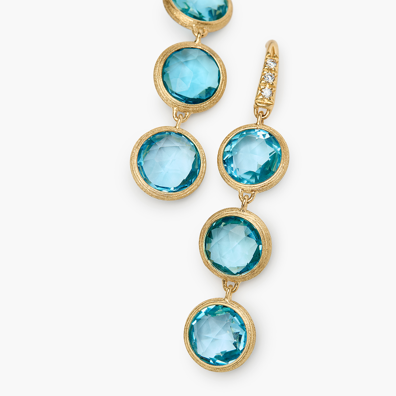 Marco Bicego Jaipur Color Blue Topaz Drop Earrings