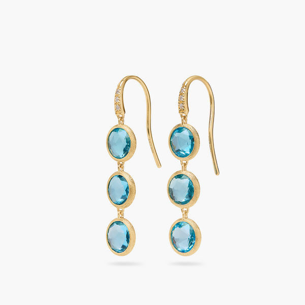 Marco Bicego Jaipur Color Blue Topaz Drop Earrings
