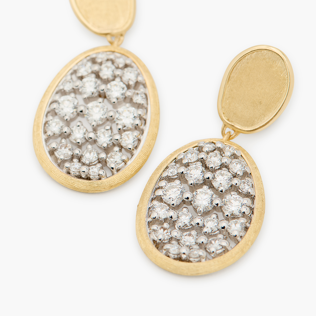 Marco Bicego Lunaria Diamond Pavé Drop Earrings
