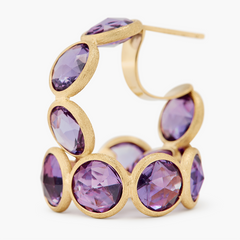 Marco Bicego Jaipur Color Amethyst Hoop Earrings