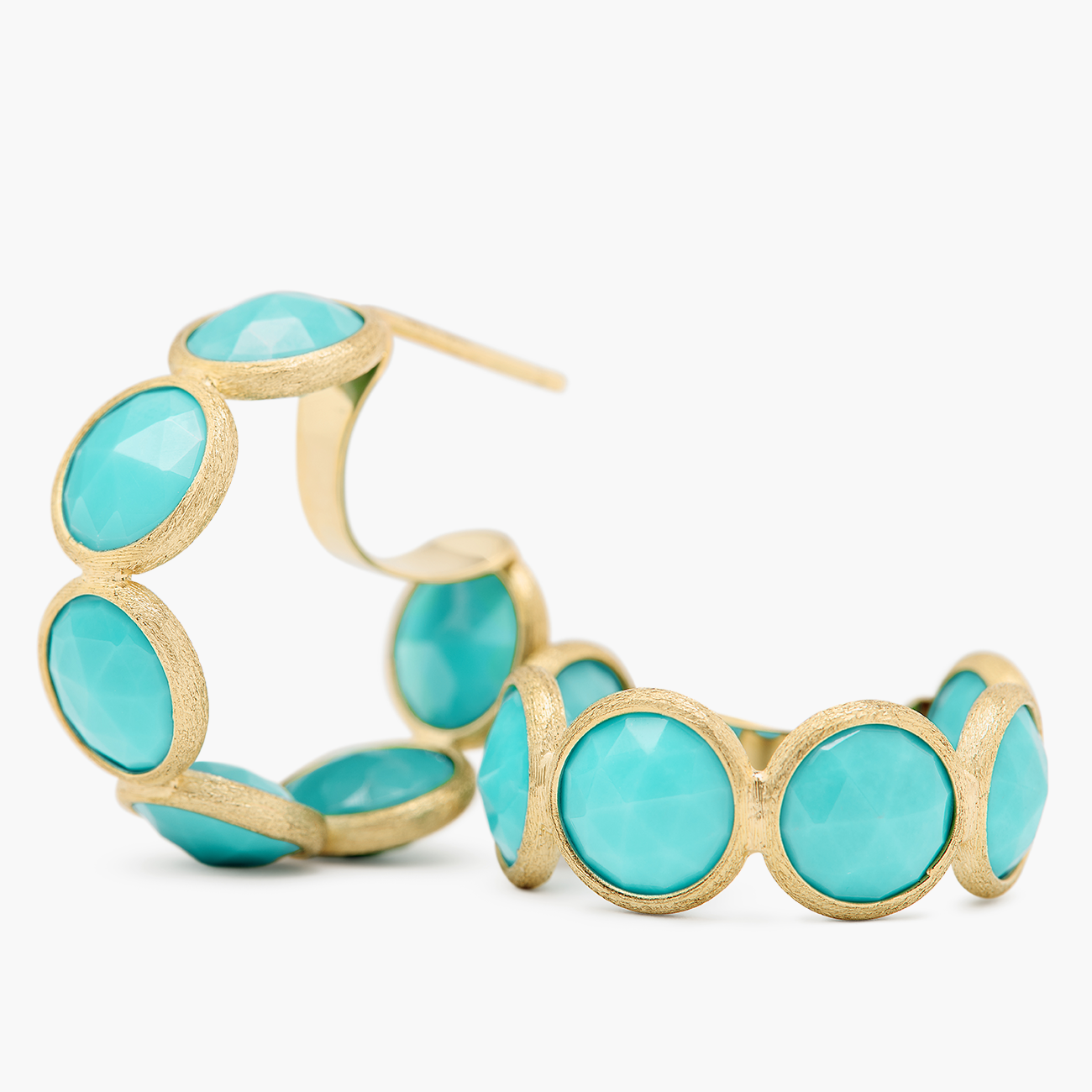 Marco Bicego Jaipur Color Turquoise Hoop Earrings