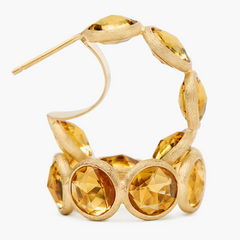 Marco Bicego Jaipur Color Yellow Quartz Hoop Earrings