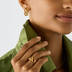 Marco Bicego Jaipur Color Yellow Quartz Hoop Earrings