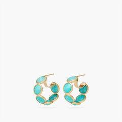 Marco Bicego Jaipur Color Turquoise Hoop Earrings