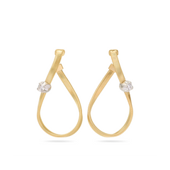 Marco Bicego Twisted Diamond Marrakech Hoop Earrings