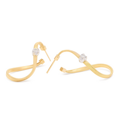 Marco Bicego Twisted Diamond Marrakech Hoop Earrings