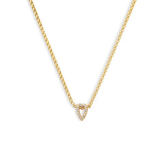 Helena Rose Mini Slide-On Pavé Heart Pendant Necklace