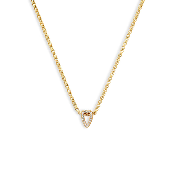Helena Rose Mini Slide-On Pavé Heart Pendant Necklace
