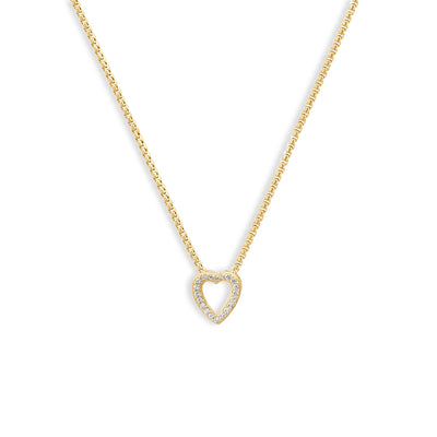 Helena Rose Mid Slide-On Pavé Heart Pendant Necklace - J.R.DUNN product