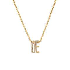 Helena Rose Slide-On Pavé Initial Pendant