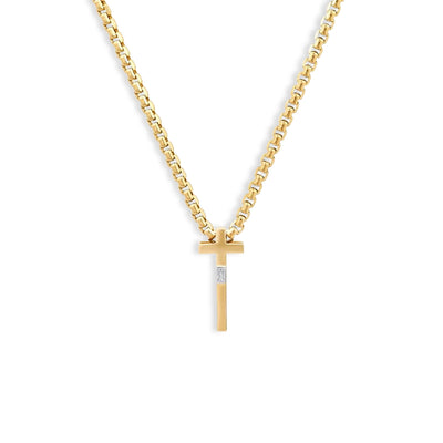 Helena Rose Slide-On Ribbed Cross Pendant Necklace - J.R.DUNN product