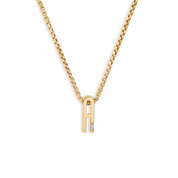 Helena Rose Slide-On Ribbed Initial Pendant