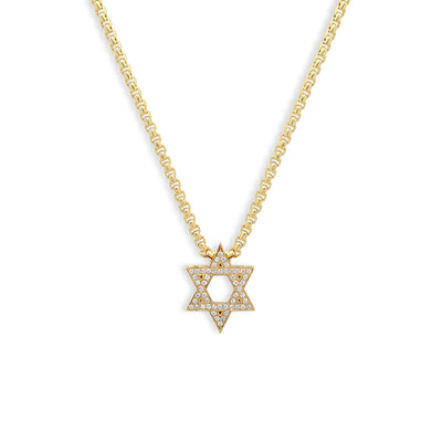 Helena Rose Mini Slide-On Pavé Star of David Pendant Necklace - J.R.DUNN product