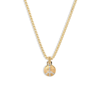 Helena Rose Mini Gold Peace Pendant Necklace - J.R.DUNN product