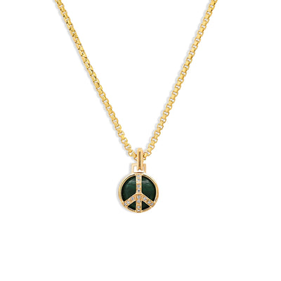 Helena Rose Mini Malachite Peace Pendant Necklace - J.R.DUNN product