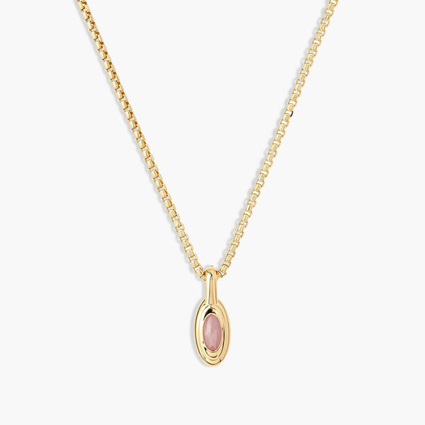 Helena Rose Guava Quartz Current Drop Pendant Necklace