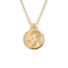 Helena Rose Zodiac Medallion Pendant Necklace