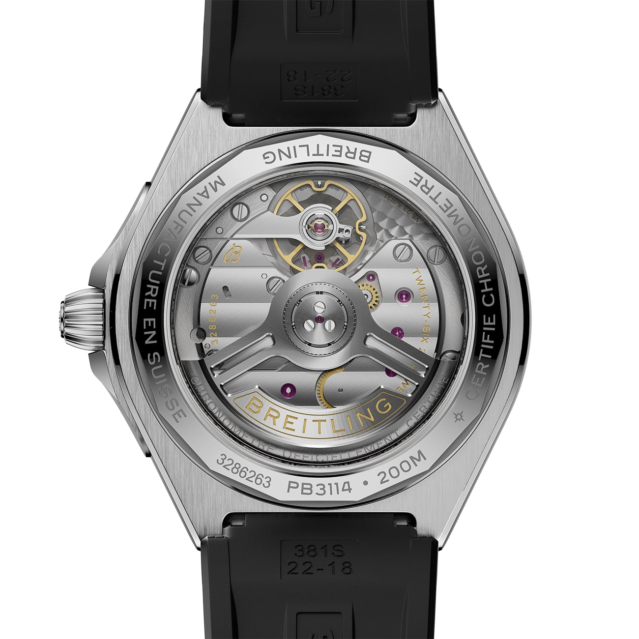 Breitling Chronomat B31 40 Platinum on Rubber Strap - Ice Dial