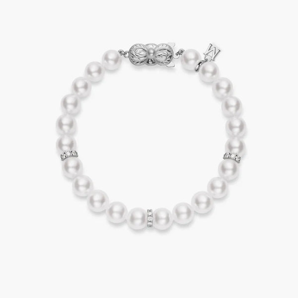 Mikimoto Pearl and Diamond Bracelet