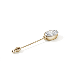 John Hardy Gold  Lovestruck Pin with 5 Carat Lab Grown Diamond