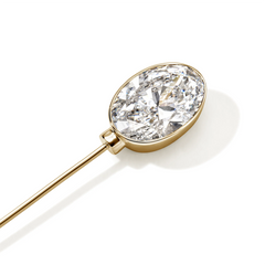 John Hardy Gold  Lovestruck Pin with 5 Carat Lab Grown Diamond