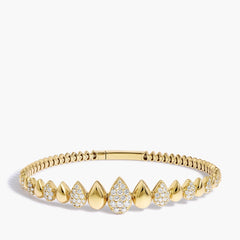Paramount Gems 1.14 Carat Round Diamond Bracelet in 14K Yellow Gold, front view