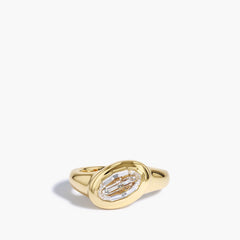 Paramount Gems 1.51 Carat Oval Diamond Ring in 18K Yellow Gold front view