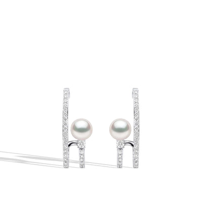 Yoko London Baby Glitz Akoya Pearl Spiral Cuff Earrings - J.R.DUNN product