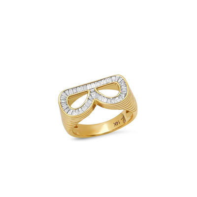Helena Rose Grandsize Diamond Encrusted Initial Ring - J.R.DUNN product