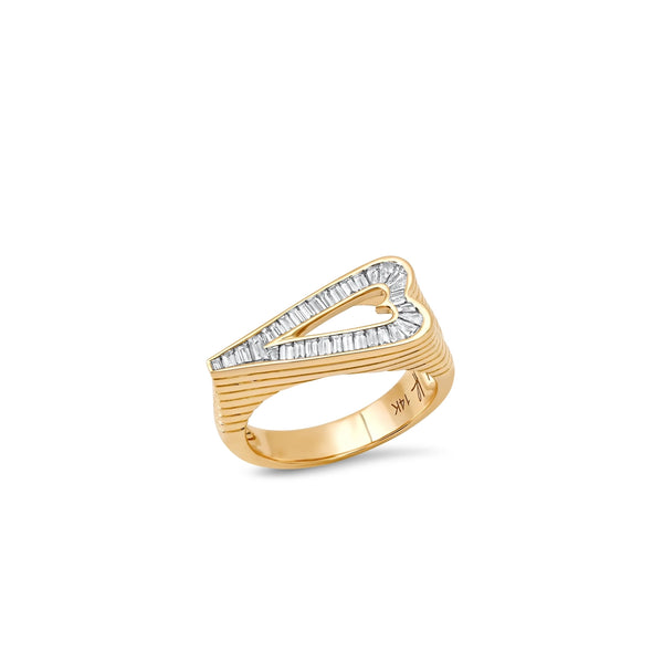 Helena Rose Grandsize Diamond Encrusted Heart Ring