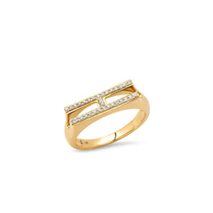 Helena Rose Diamond Pavé Initial Ring