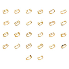 Helena Rose Grandsize Ribbed Initial Ring