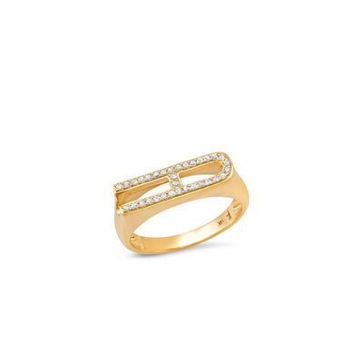Helena Rose Diamond Pavé Initial Ring - Helena Rose product
