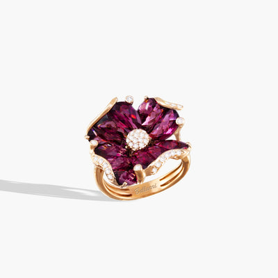 Bellarri Mademoiselle Rhodolite Garnet Flower Ring - Bellarri product